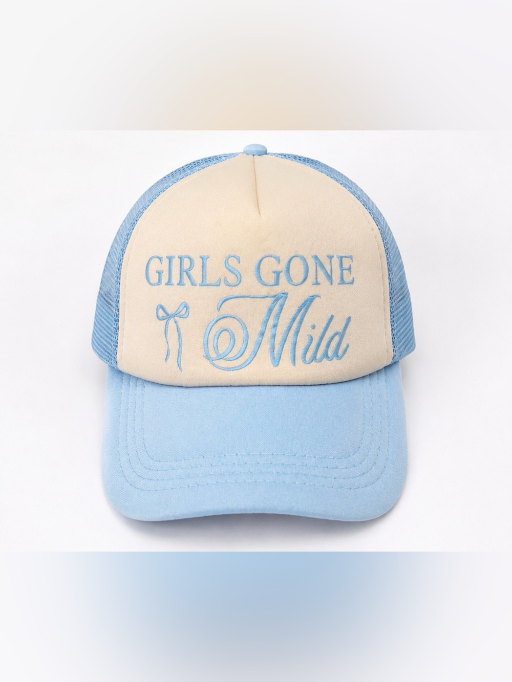 Girls Gone Mild Blue & White Trucker Hat